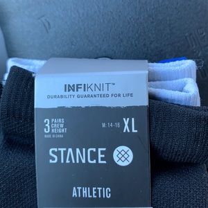 Stance athletic men’s socks 3 pairs XL 14-16 NWT